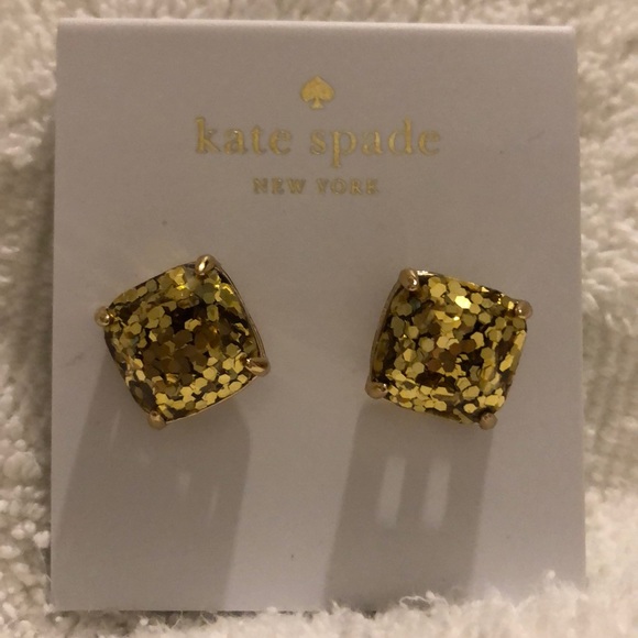 kate spade Jewelry - Kate Spade Glitter Square Earrings NWT